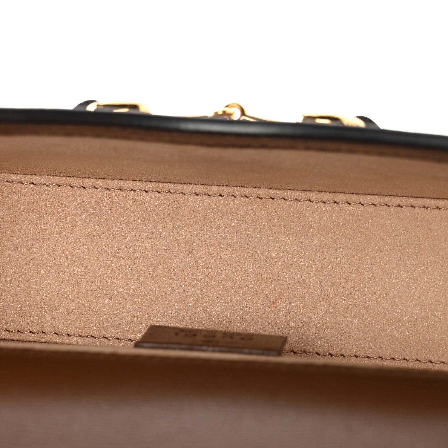 GG Supreme Monogram Mini Horsebit 1955 Shoulder Bag Beige Brown Sugar