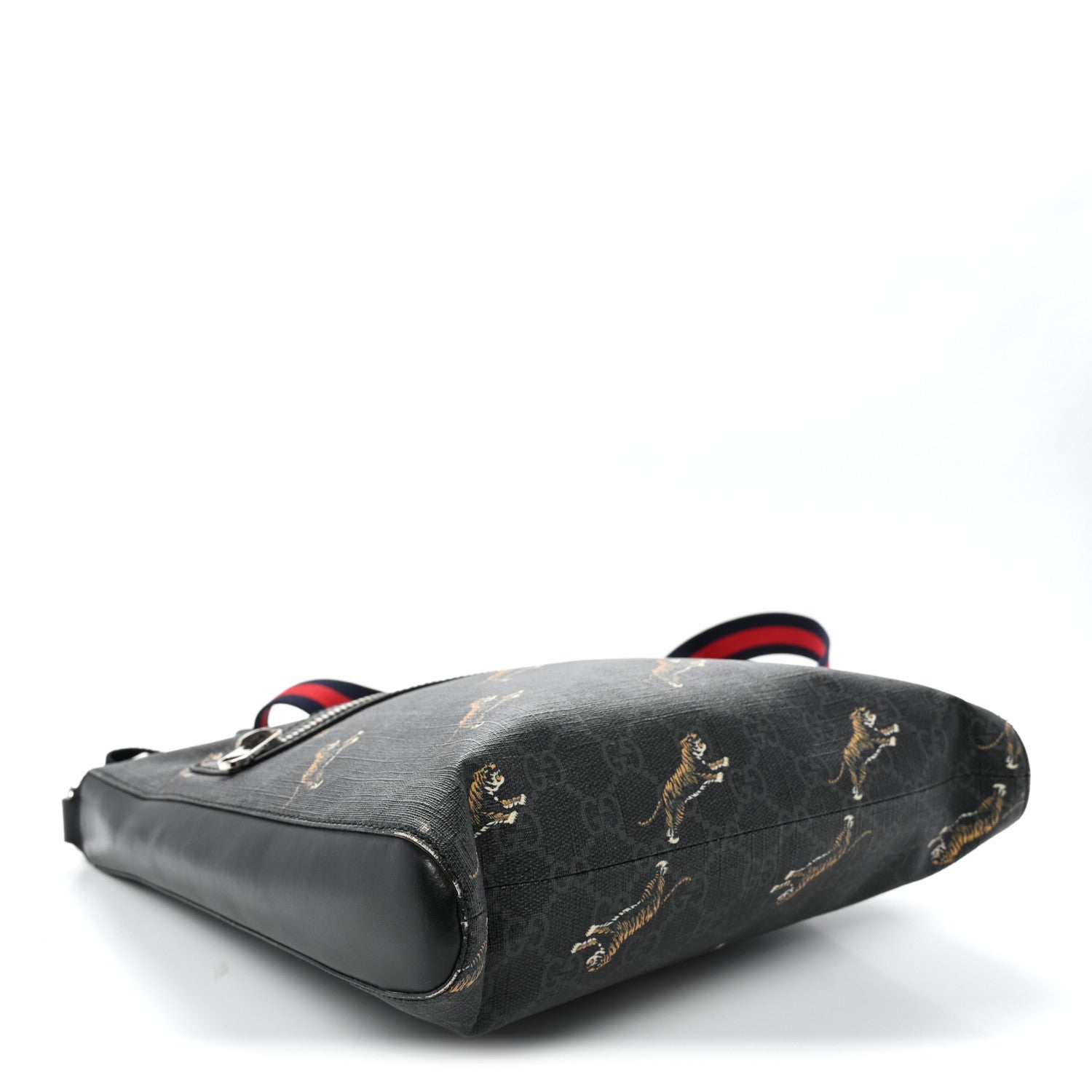 GG Supreme Monogram Tigers Web Messenger Bag Black Multicolor