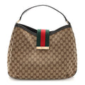 Monogram Large New Ladies Web Hobo Dark Brown