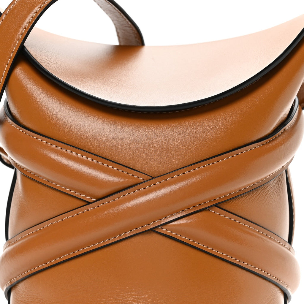Calfskin Curve Bucket Bag Tan
