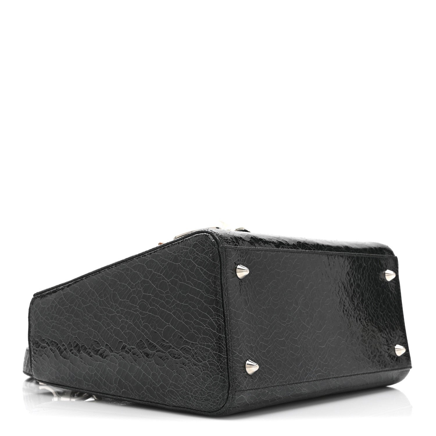 Ceramic Effect Deerskin Jeweled Swan Lady Dior Black