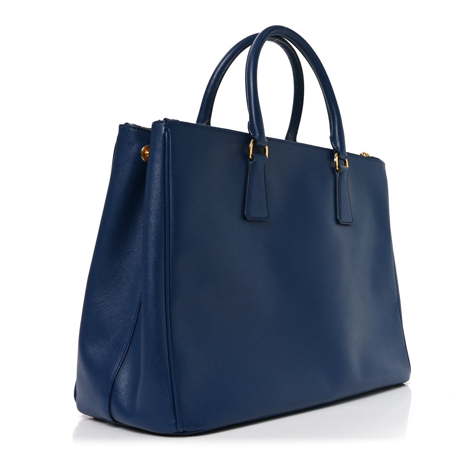 Saffiano Lux Large Galleria Double Zip Tote Bluette