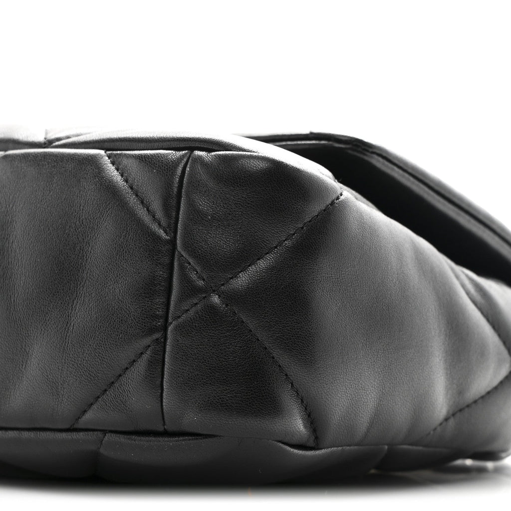 Lambskin Quilted Medium Chanel 19 Flap Black