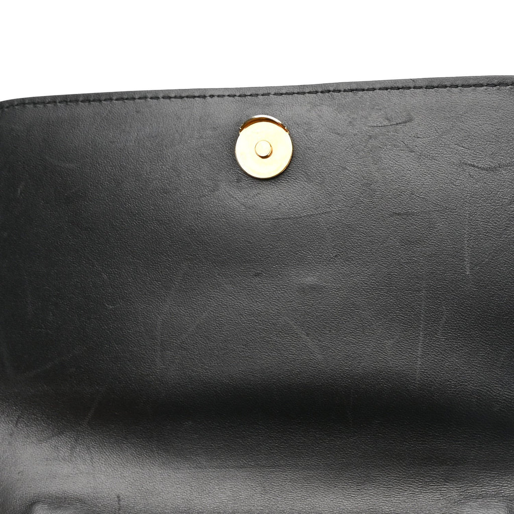 Coated Canvas La Greca Signature Print Virtus Top Handle Shoulder Bag Black Khaki