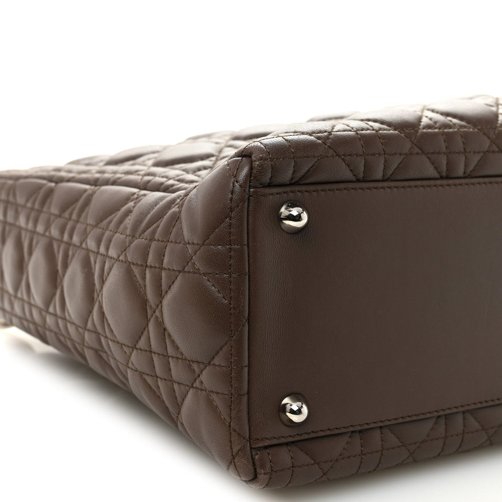 Lambskin Cannage Large Lady Dior Brown