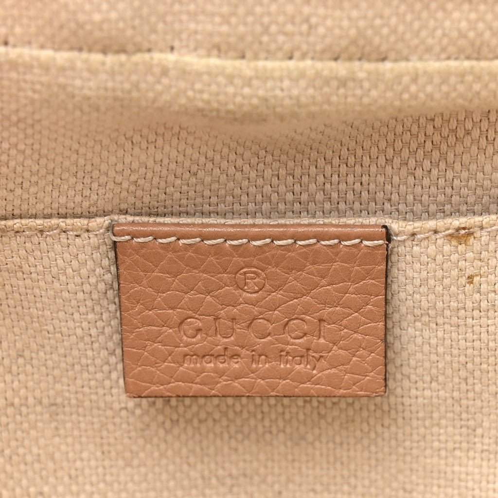 Pebbled Calfskin Small Soho Disco Bag Rose Beige