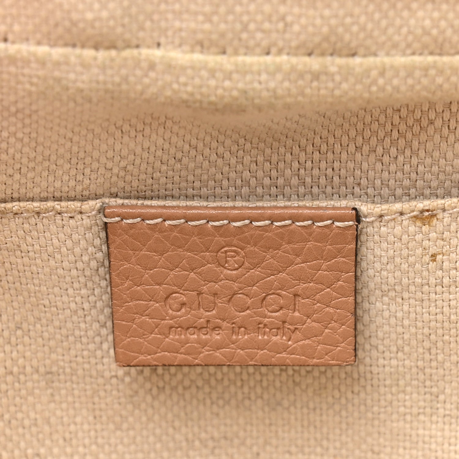 Pebbled Calfskin Small Soho Disco Bag Rose Beige