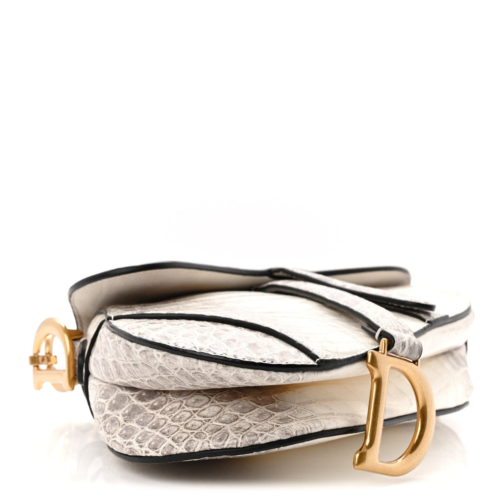 Niloticus Crocodile Himalaya Mini Saddle Bag Latte