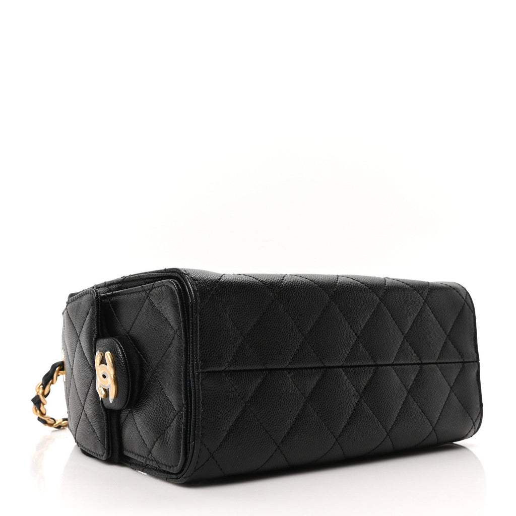 Caviar Quilted Mini Chanel 25 Handbag Black