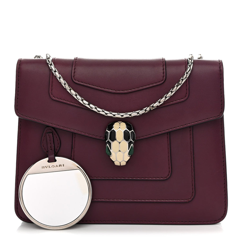 Calfskin Small Serpenti Forever Snake Strap Crossbody Bag Purple