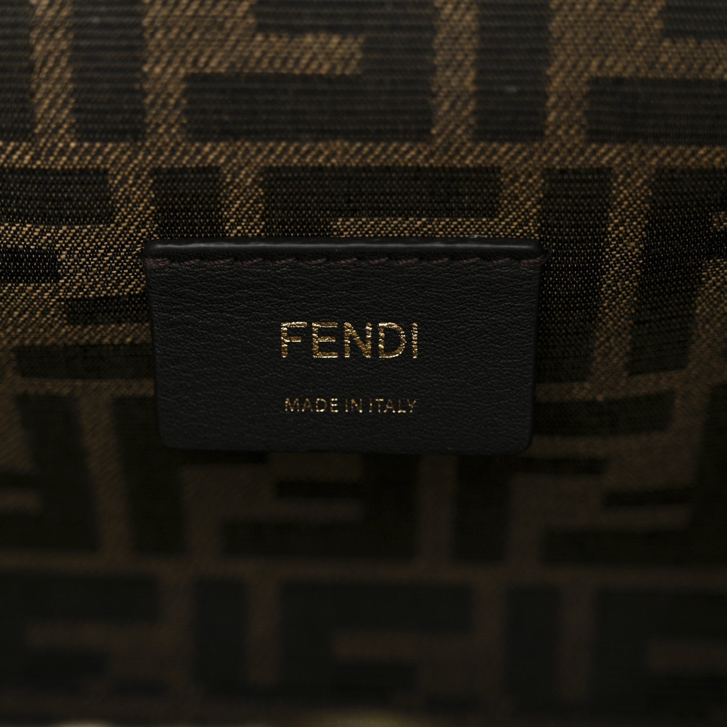 Shiny Nappa Small Fendi First Caramello