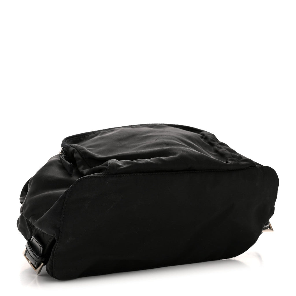 Nylon Vela Single Buckle Backpack  Black