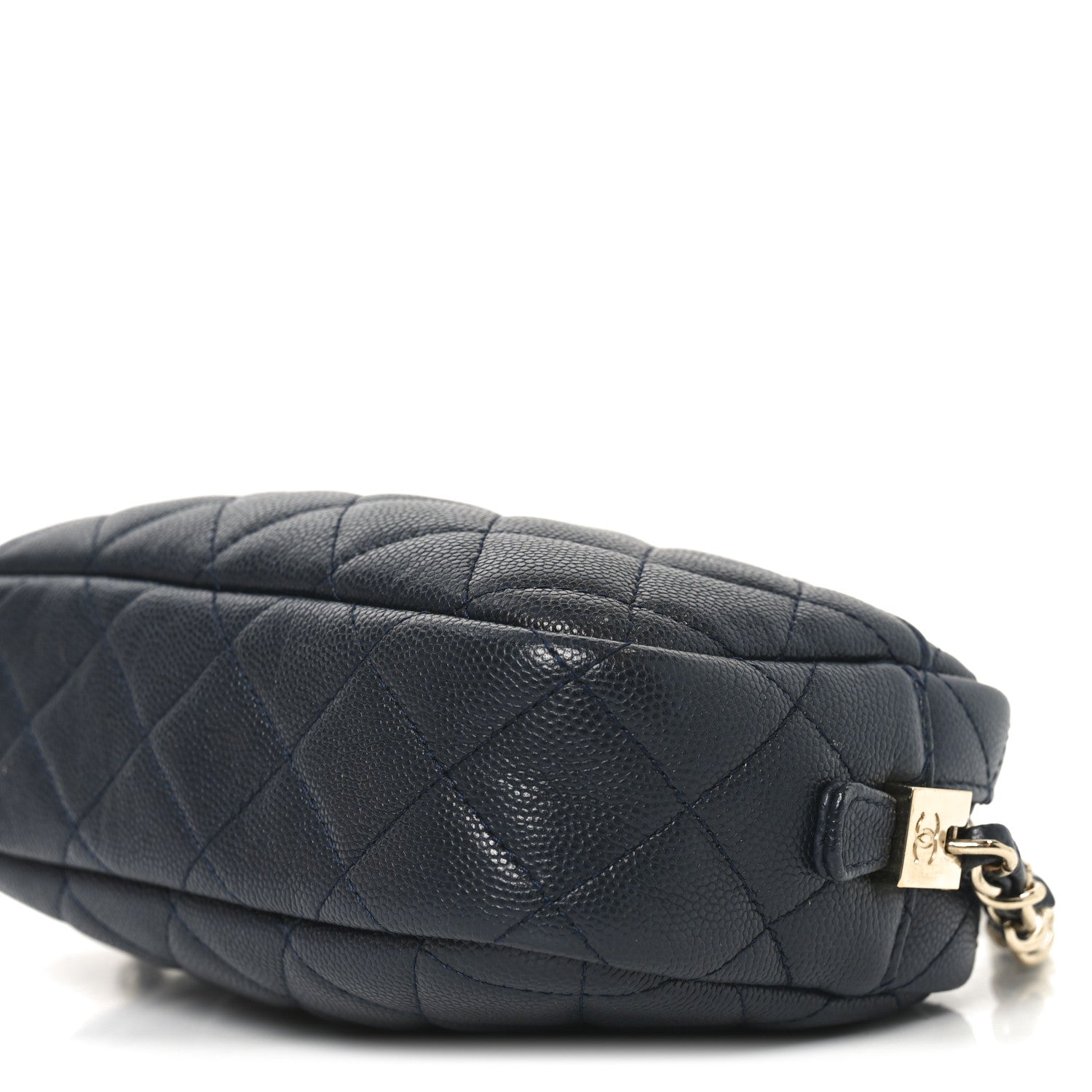 Caviar Quilted Camera Case Navy