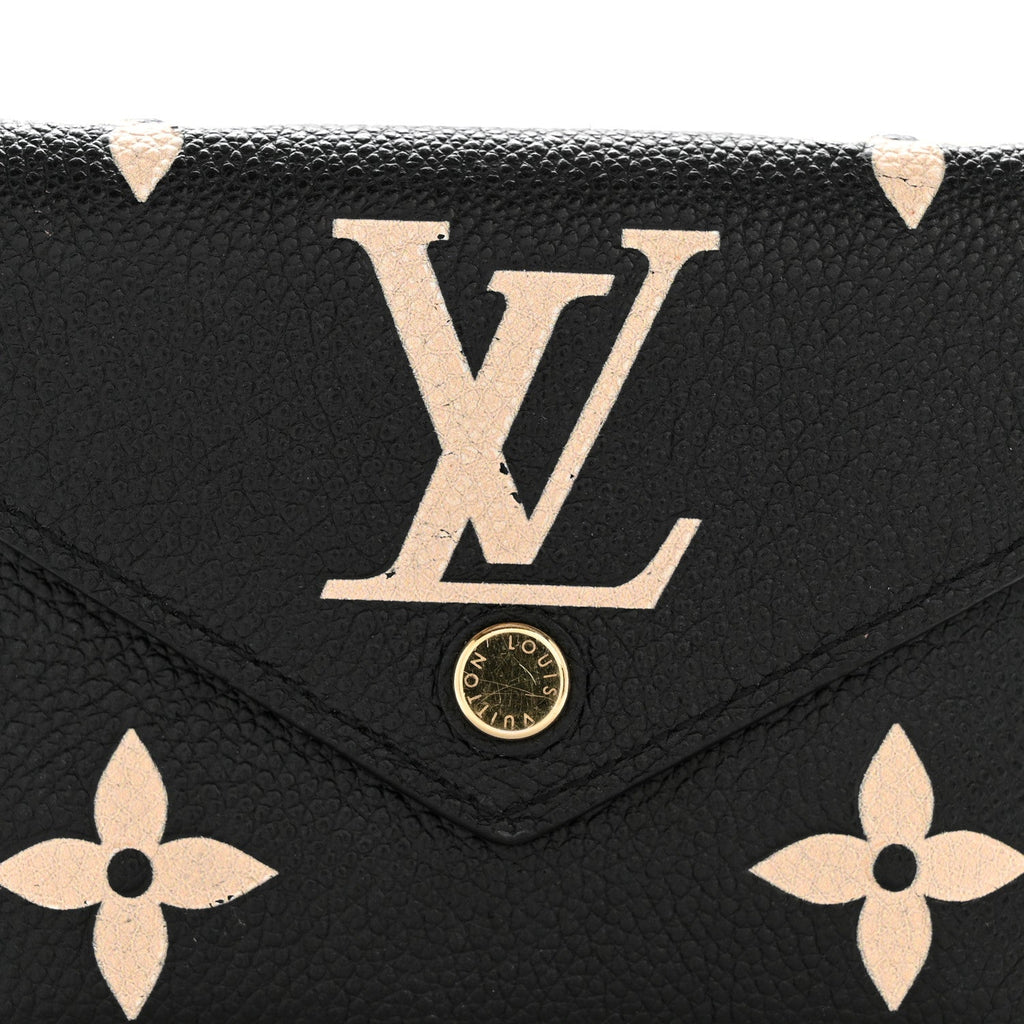 Empreinte Monogram Giant Victorine Wallet Black Beige