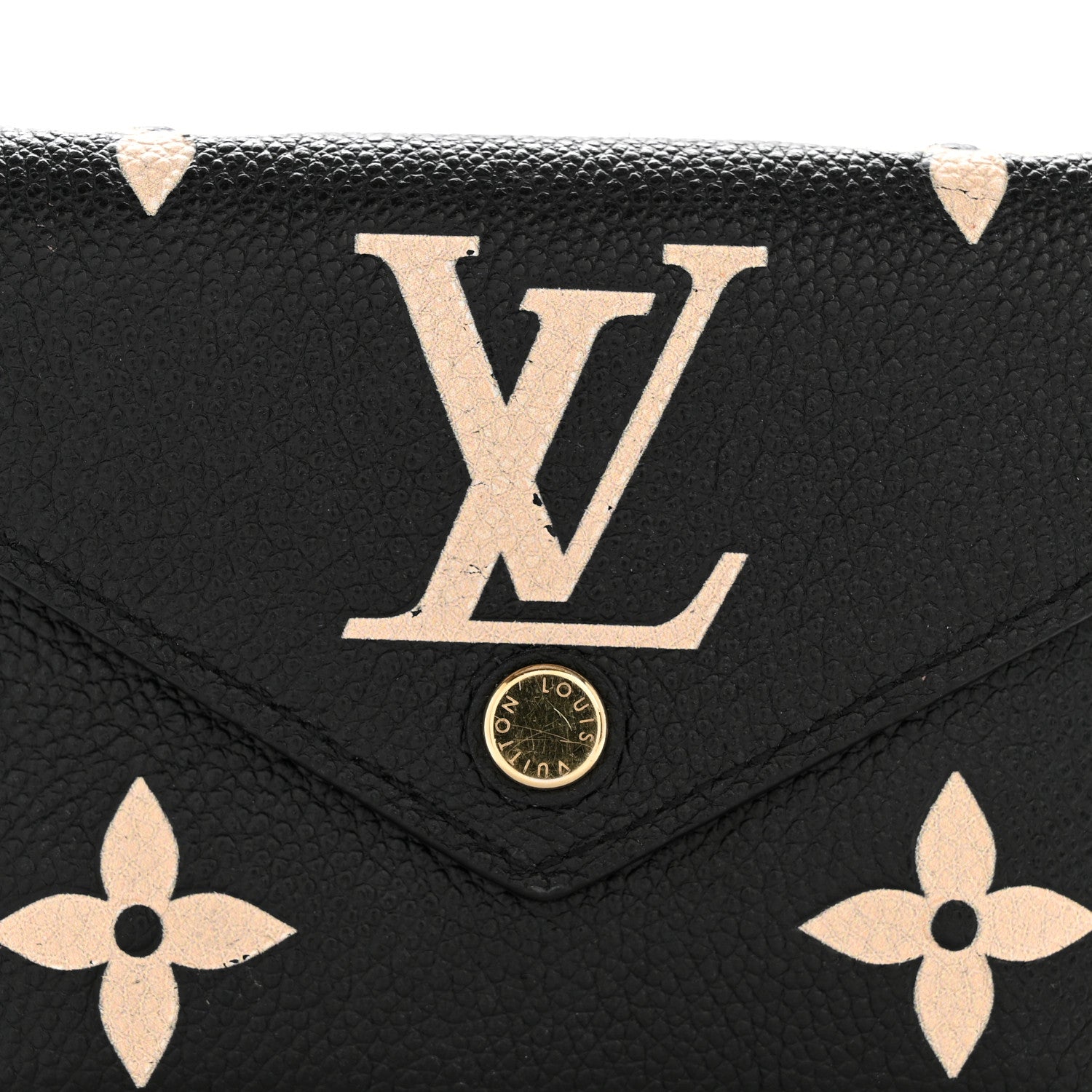 Empreinte Monogram Giant Victorine Wallet Black Beige