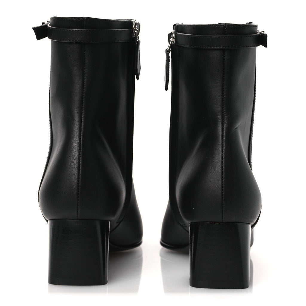 Calfskin Hommage Ankle Boots 37.5 Black