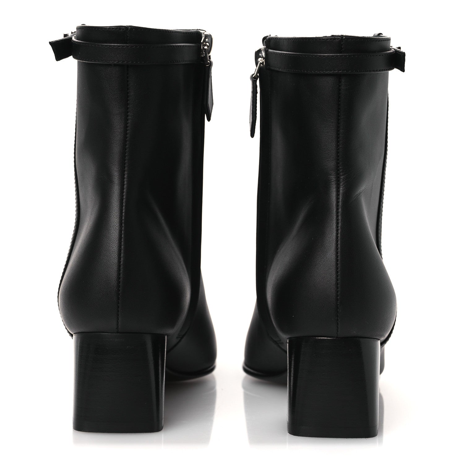 Calfskin Hommage Ankle Boots 37.5 Black