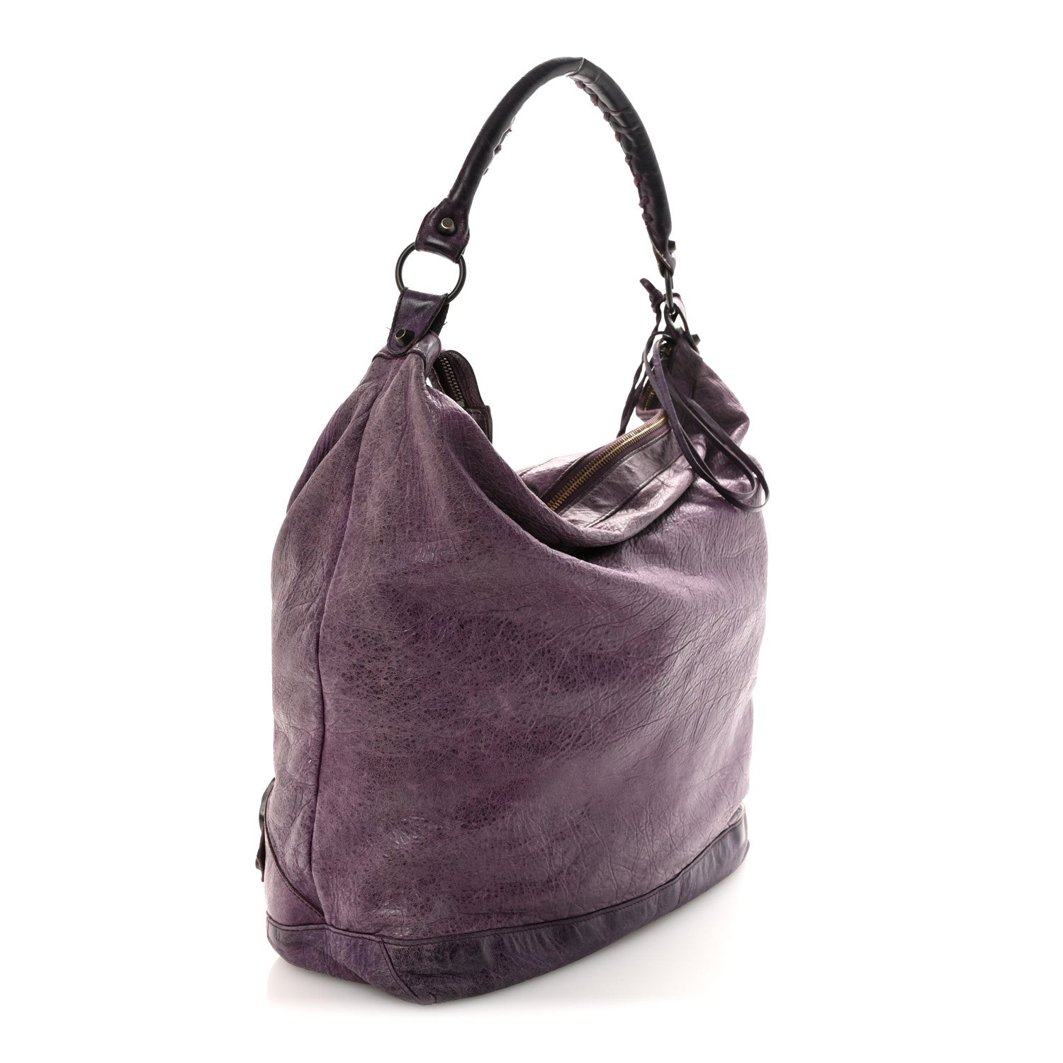 Agneau Classic Hardware Day Hobo Raisin