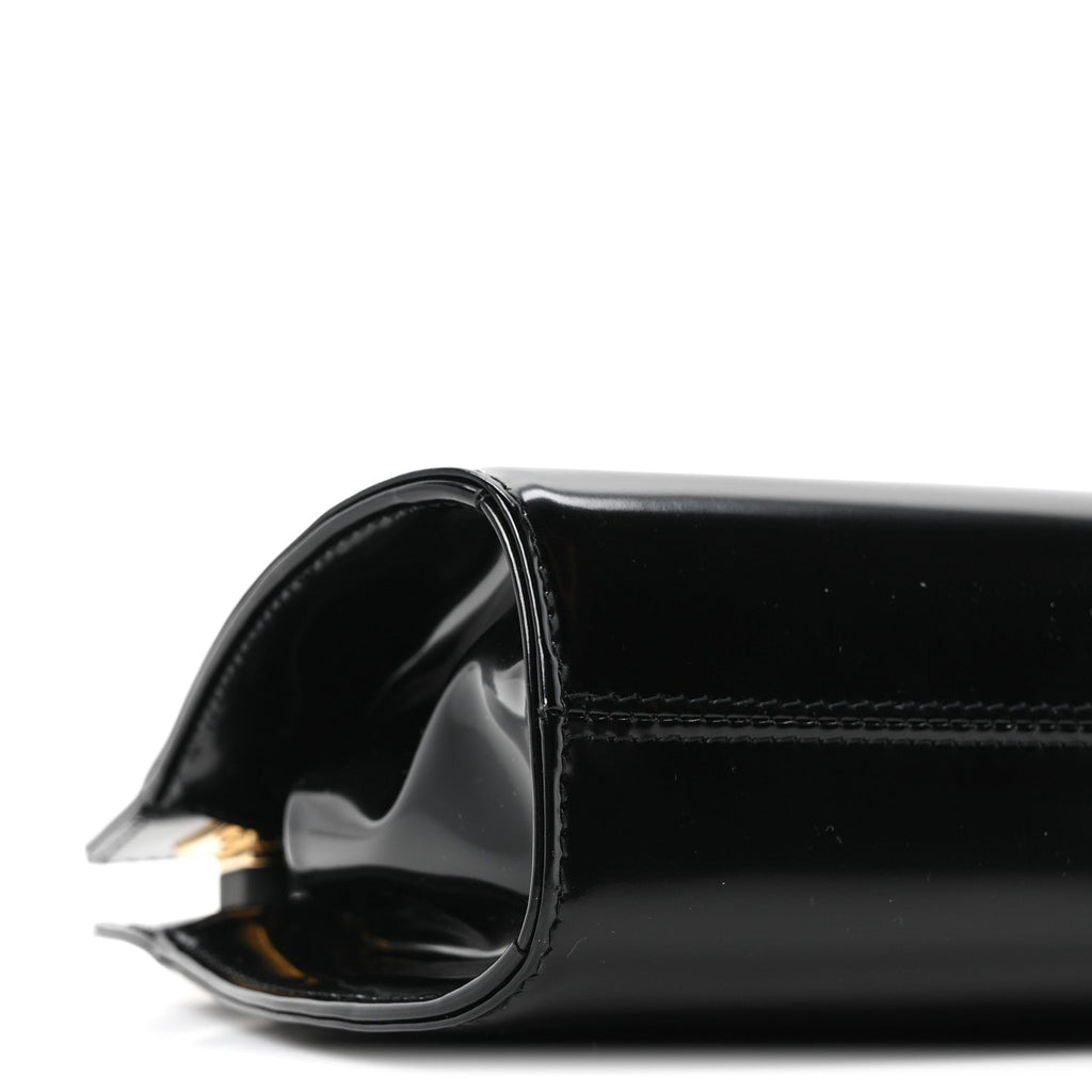 Brushed Calfskin Mini Wanda Top Handle Bag Black