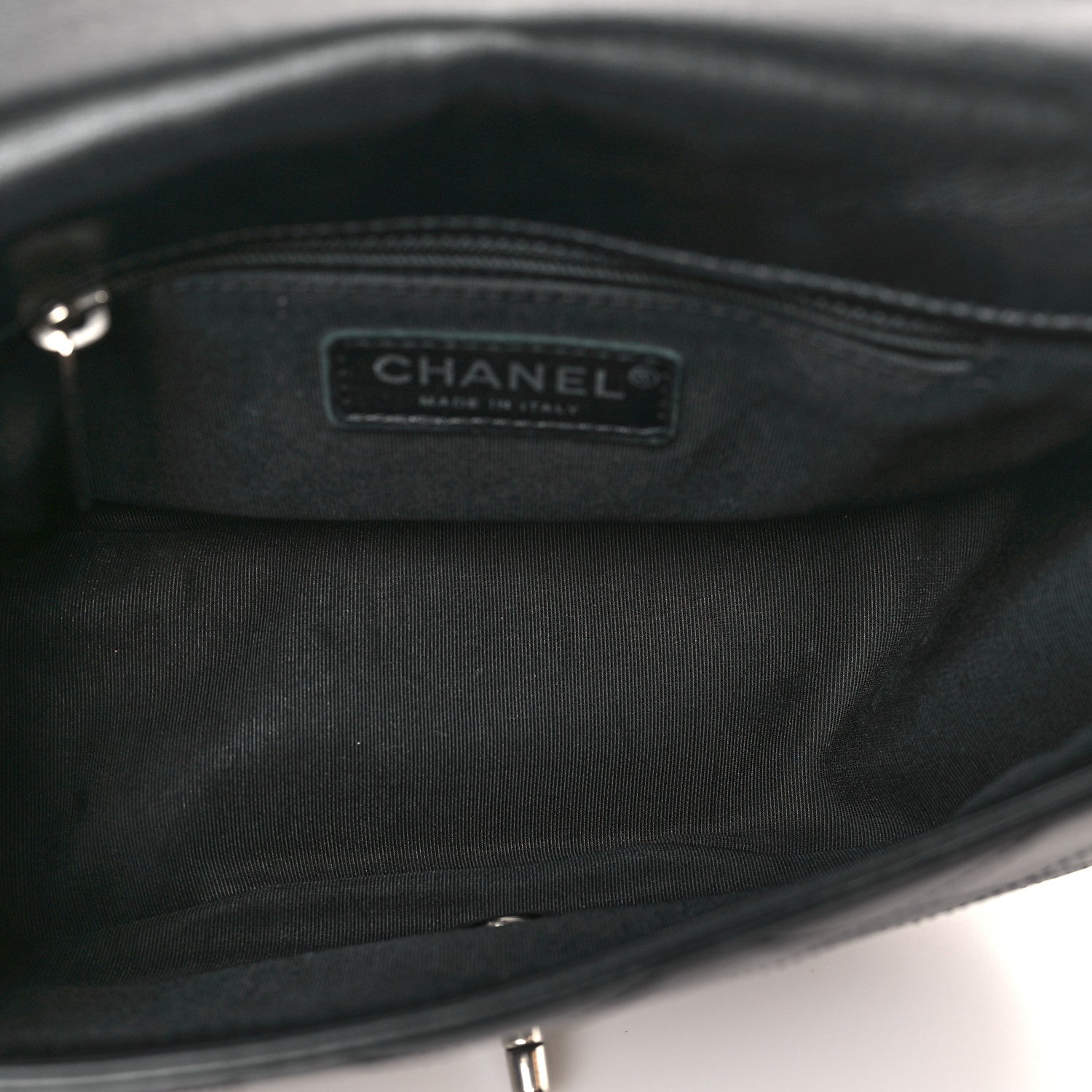 Calfskin Stitched Small Ring My Bag Flap Crossbody Bag Black
