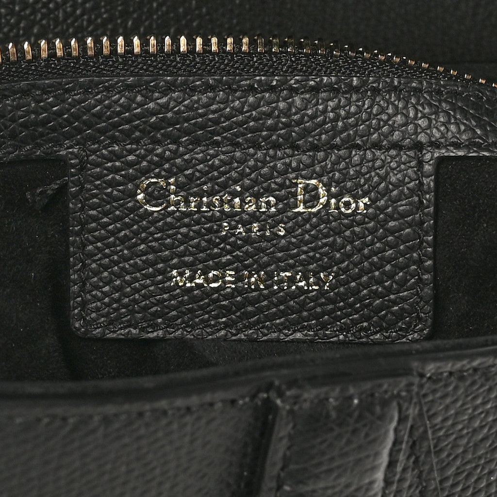 Grained Calfskin Saddle Bag Black