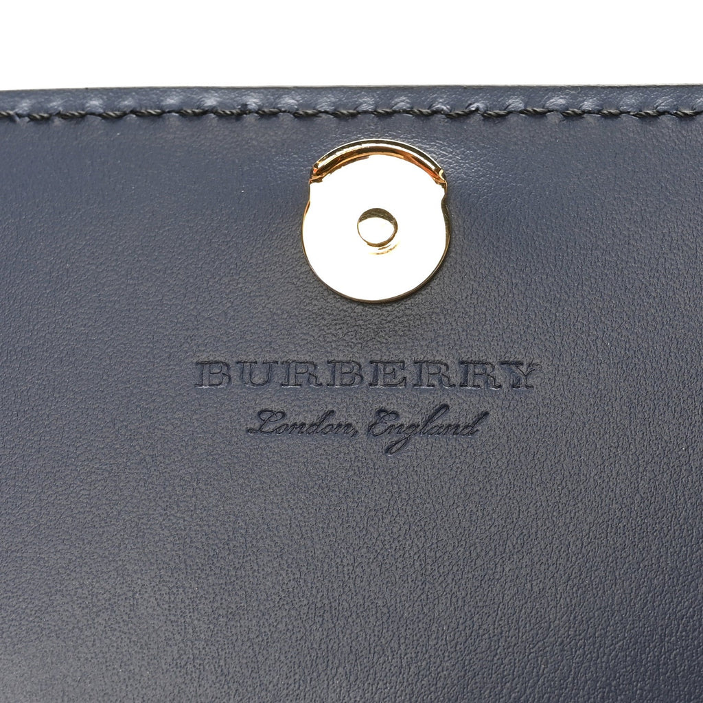 Derby Calfskin House Check Mini Hampshire Wallet On Chain Ink Blue
