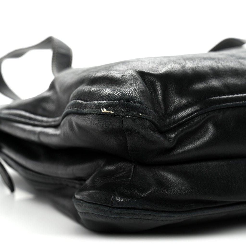 Nappa Pocket Satchel Black