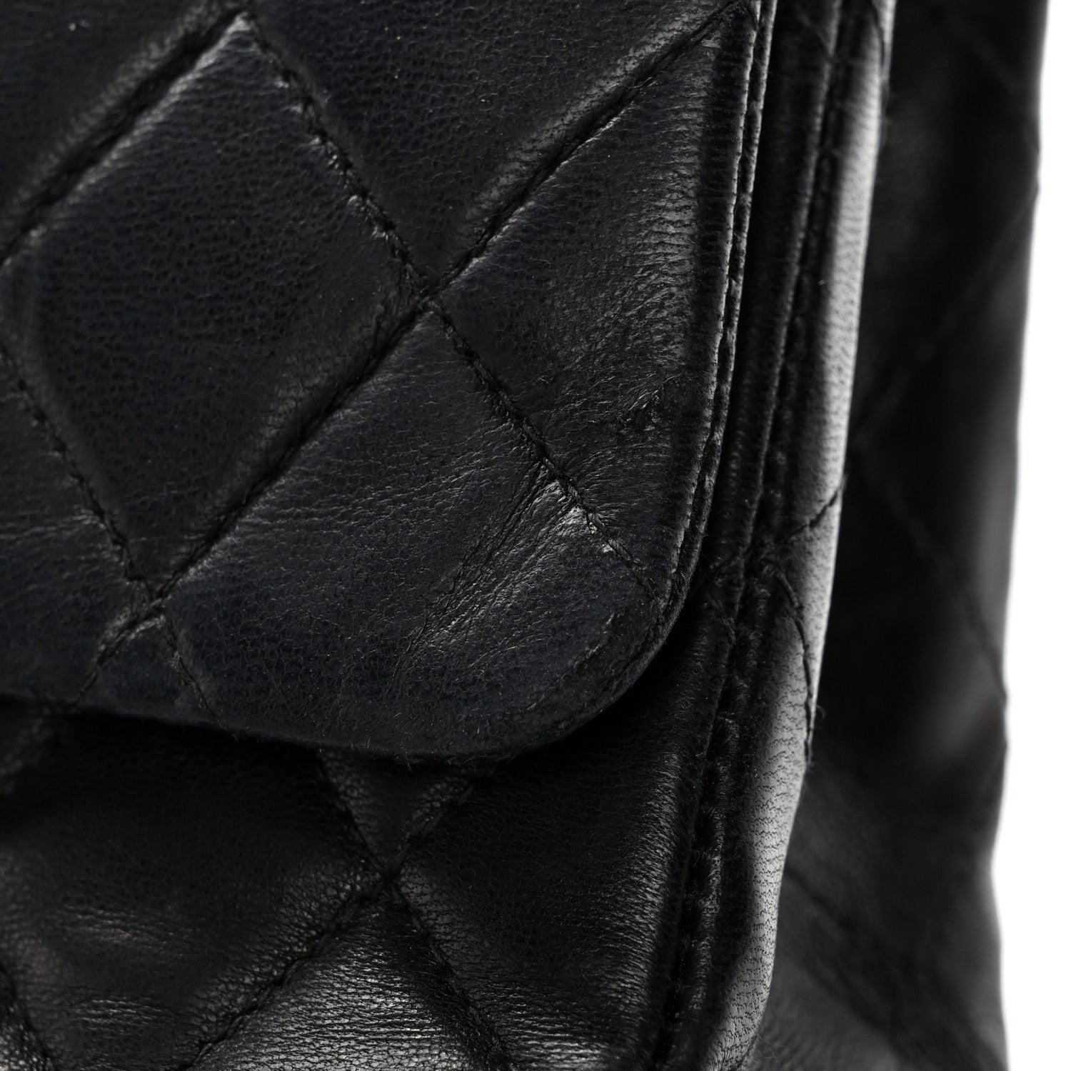 Lambskin Quilted Small Double Flap Black