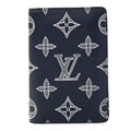 Calfskin Monogram Shadow Pocket Organizer Navy Blue White