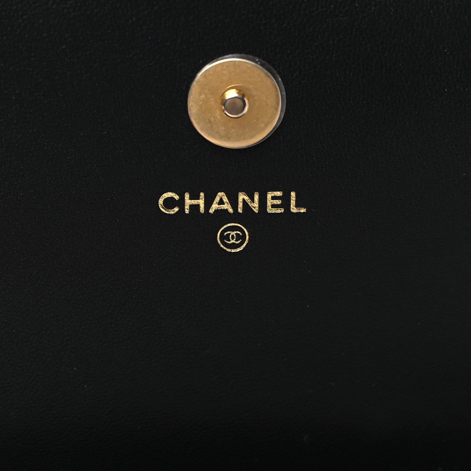 Lambskin Quilted CC Clutch On Chain Black