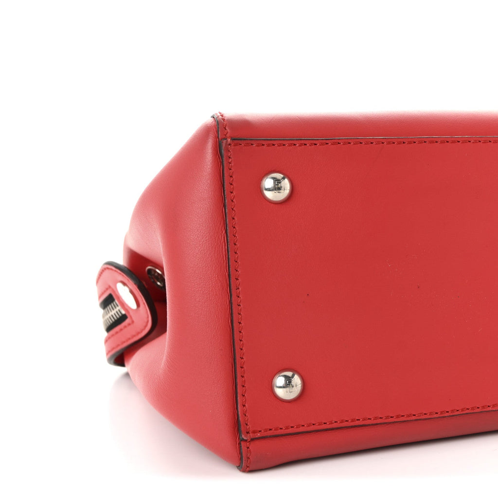 Vitello Baltico Dolce Shiny Nappa Lace Up DotCom Satchel Red