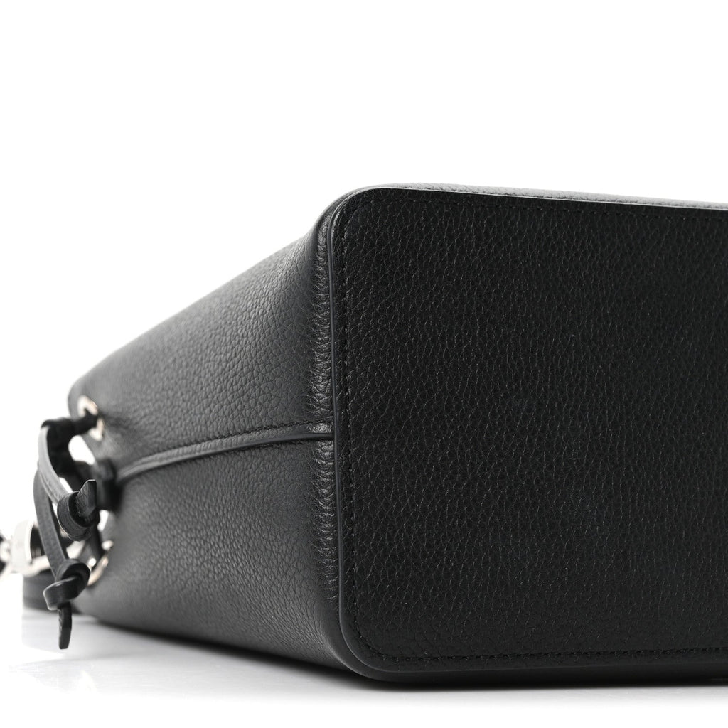 Calfskin Nano Lockme Bucket Black