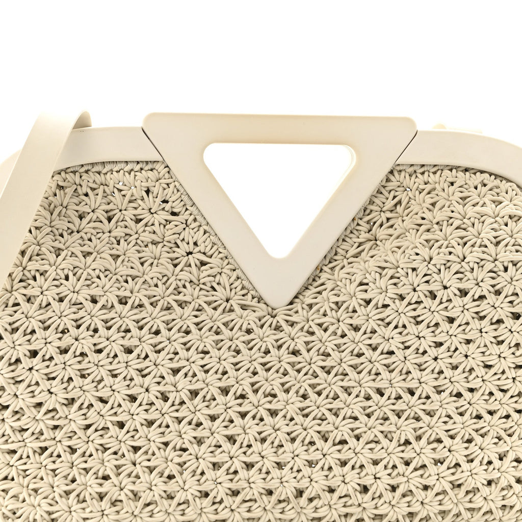 Rubber Crochet Medium The Point Triangle Bag Chalk
