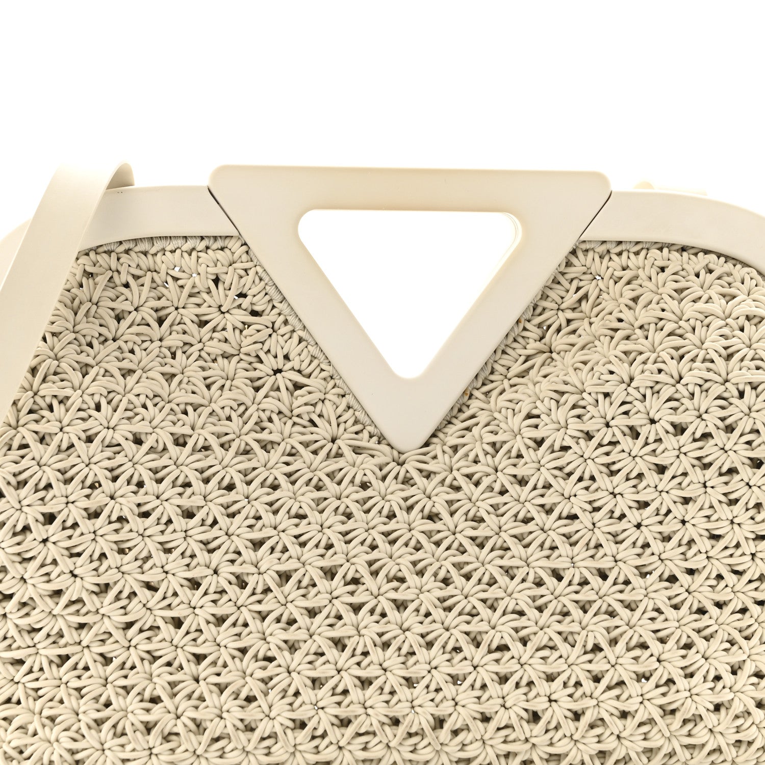 Rubber Crochet Medium The Point Triangle Bag Chalk