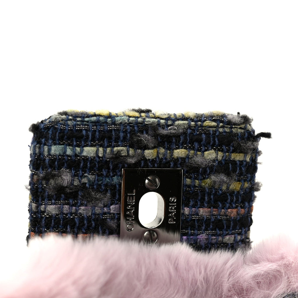 Rabbit Fur Tweed Small Fantasy Flap Lilac