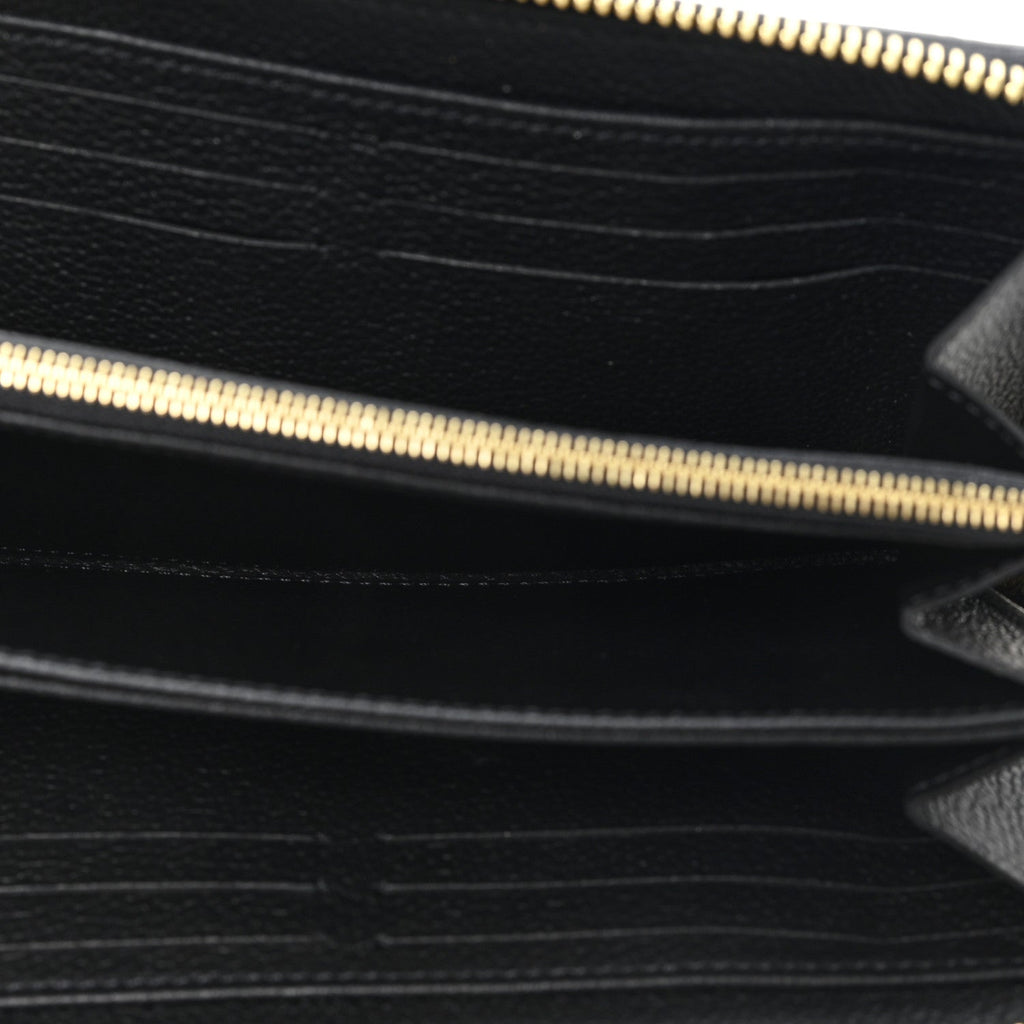 Empreinte Monogram Giant Zippy Wallet Black Beige