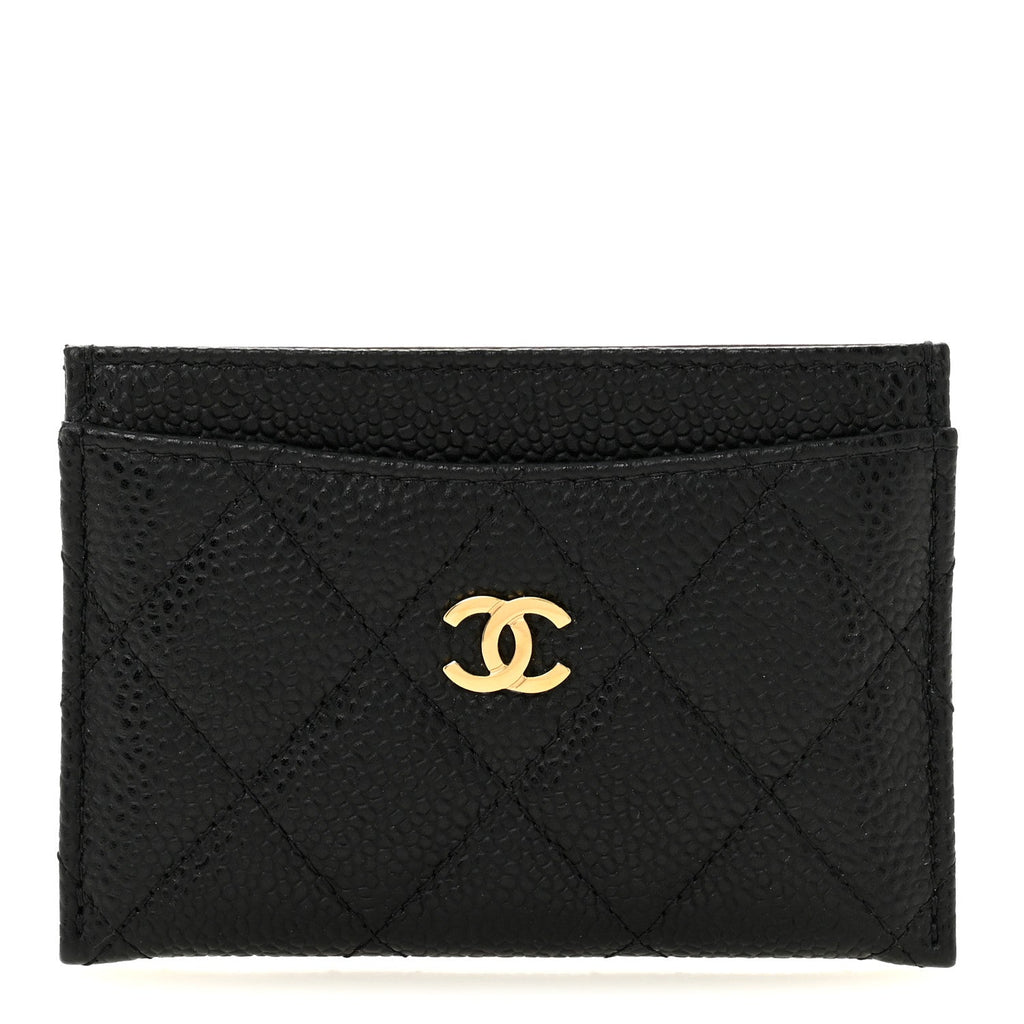 Caviar Quilted  Holder Black