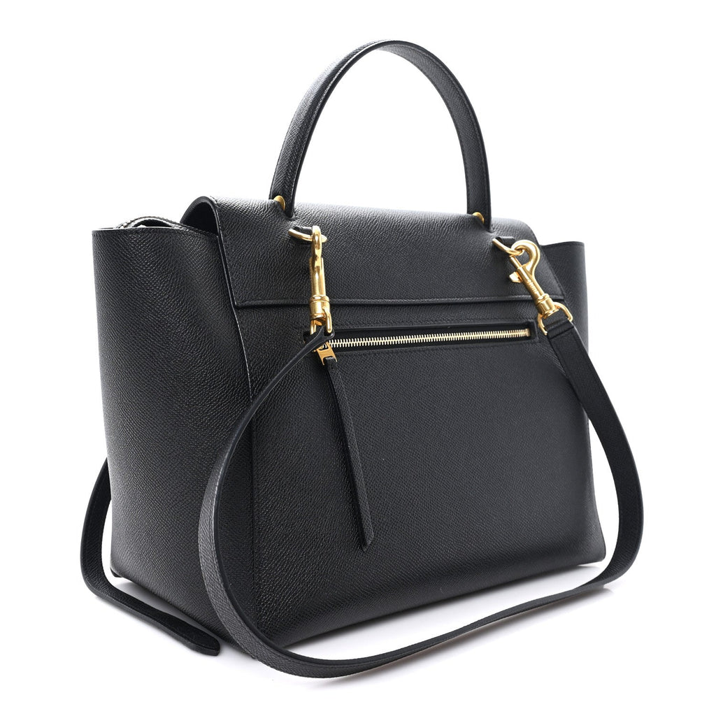 Grained Calfskin Mini Belt Bag Black