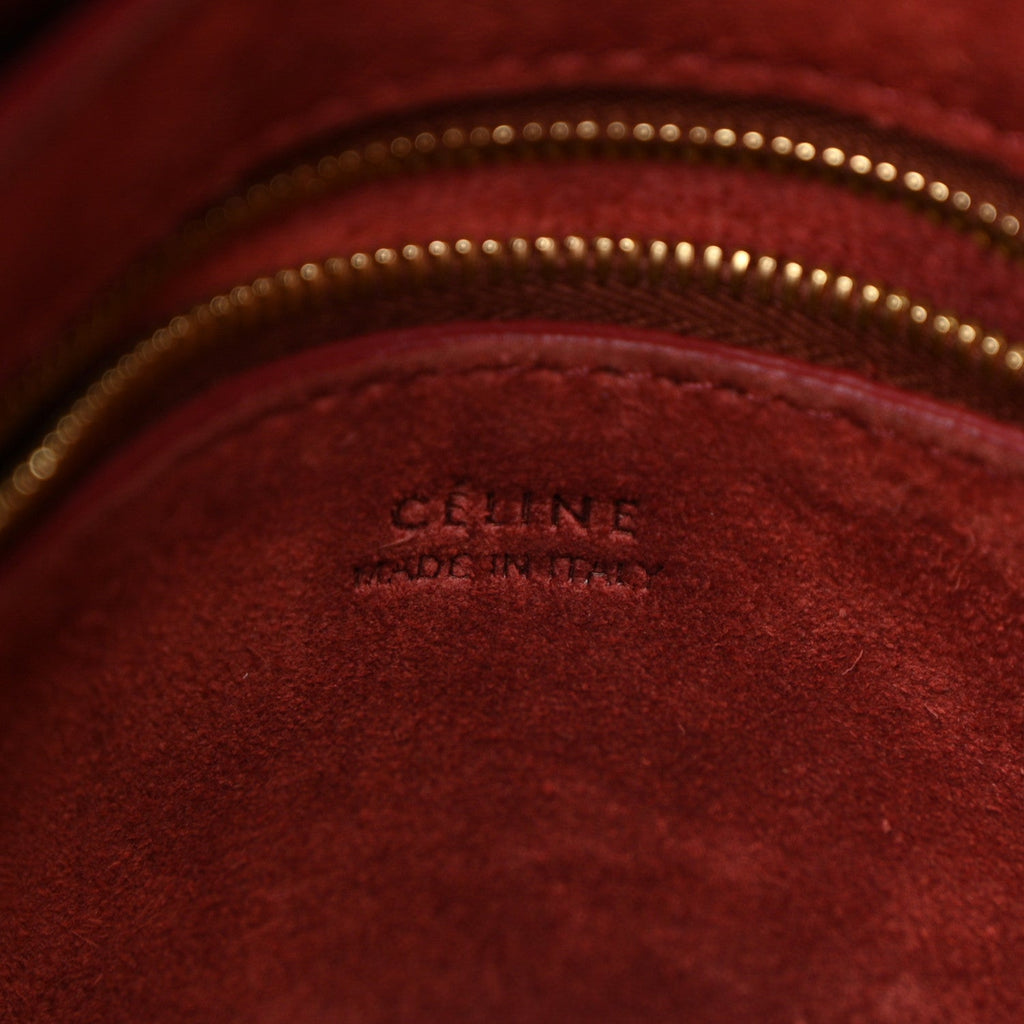 Soft Grained Calfskin Sangle Bucket Bag Light Burgundy