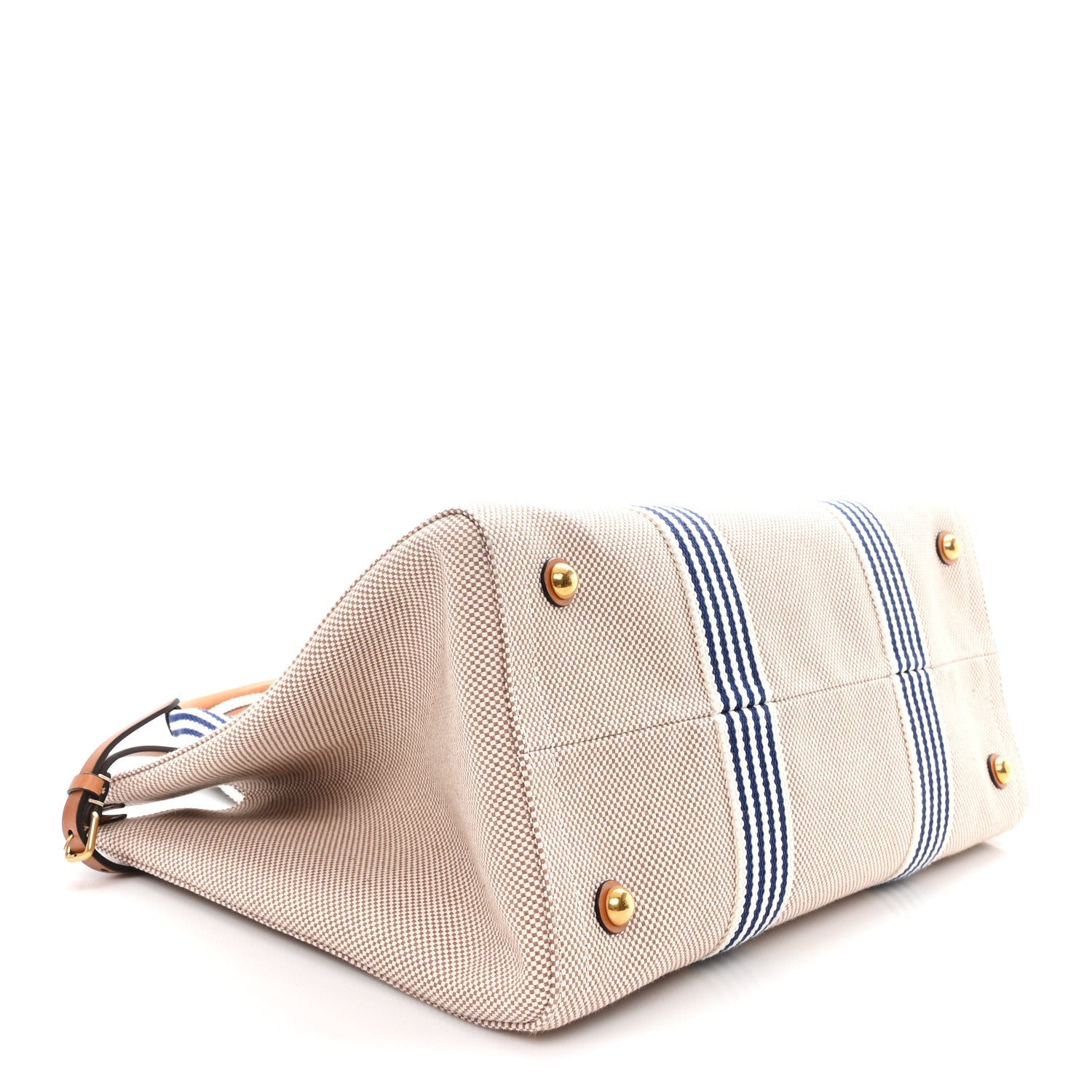 Jacquard Canvas Vlogo Antibes Shopping Bag Natural Multicolor