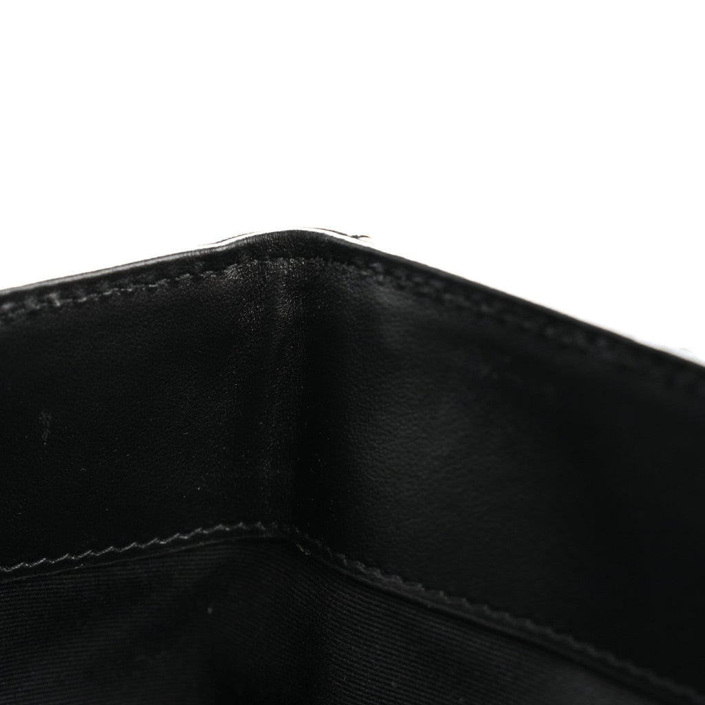 Calfskin Y Quilted Monogram Monochrome Large Loulou Chain Satchel Black