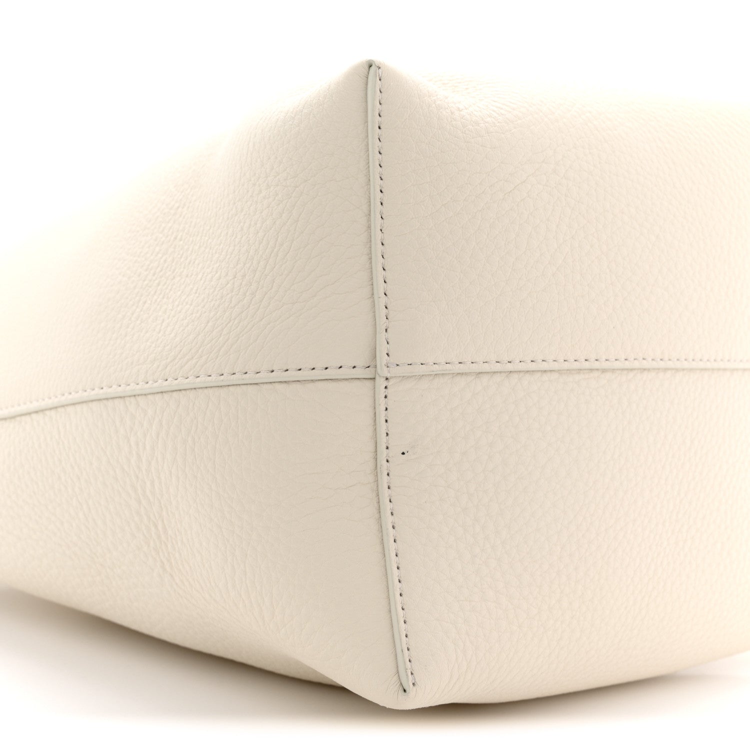 Grained Calfskin Medium N/S Park Tote Ivory