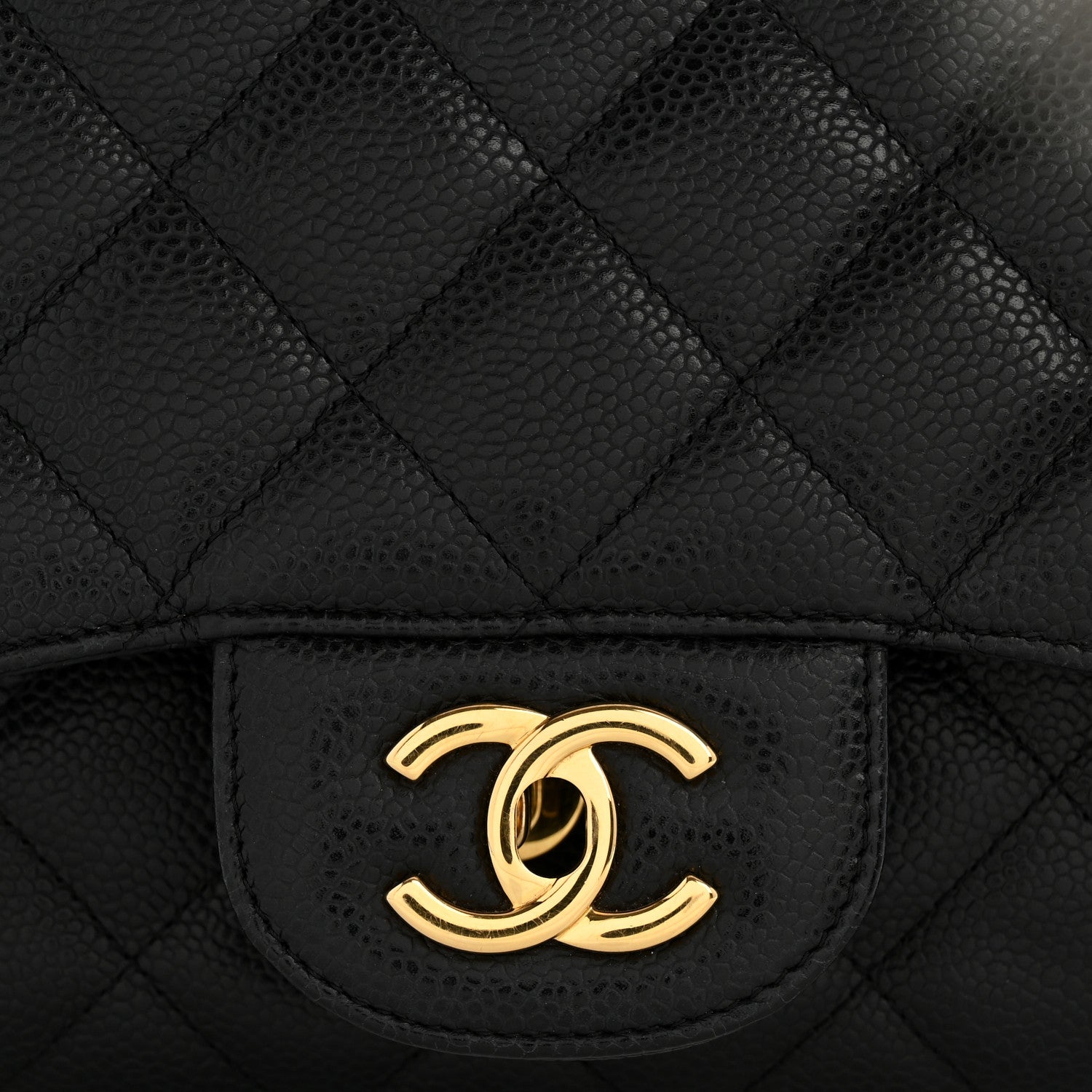Caviar Quilted Jumbo Single Flap Black