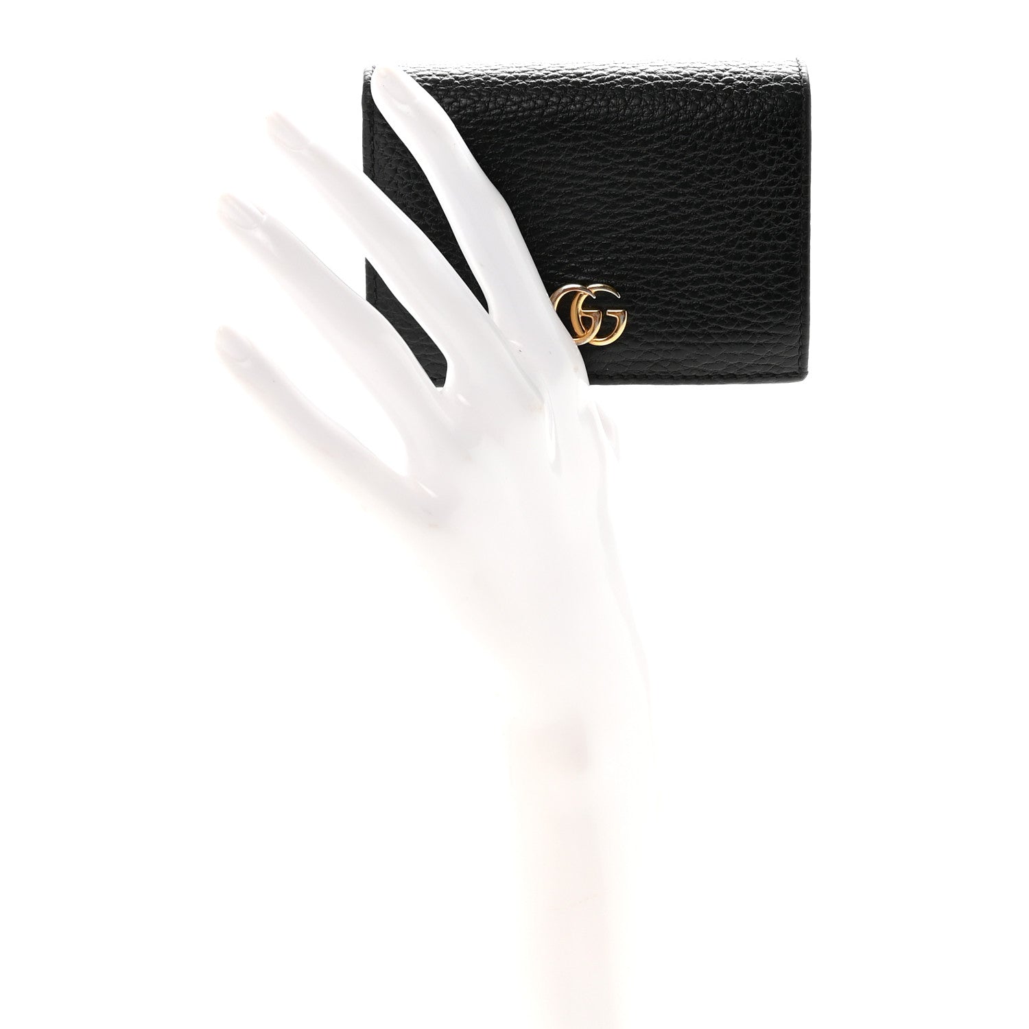 Pebbled Calfskin GG Marmont  Case Black
