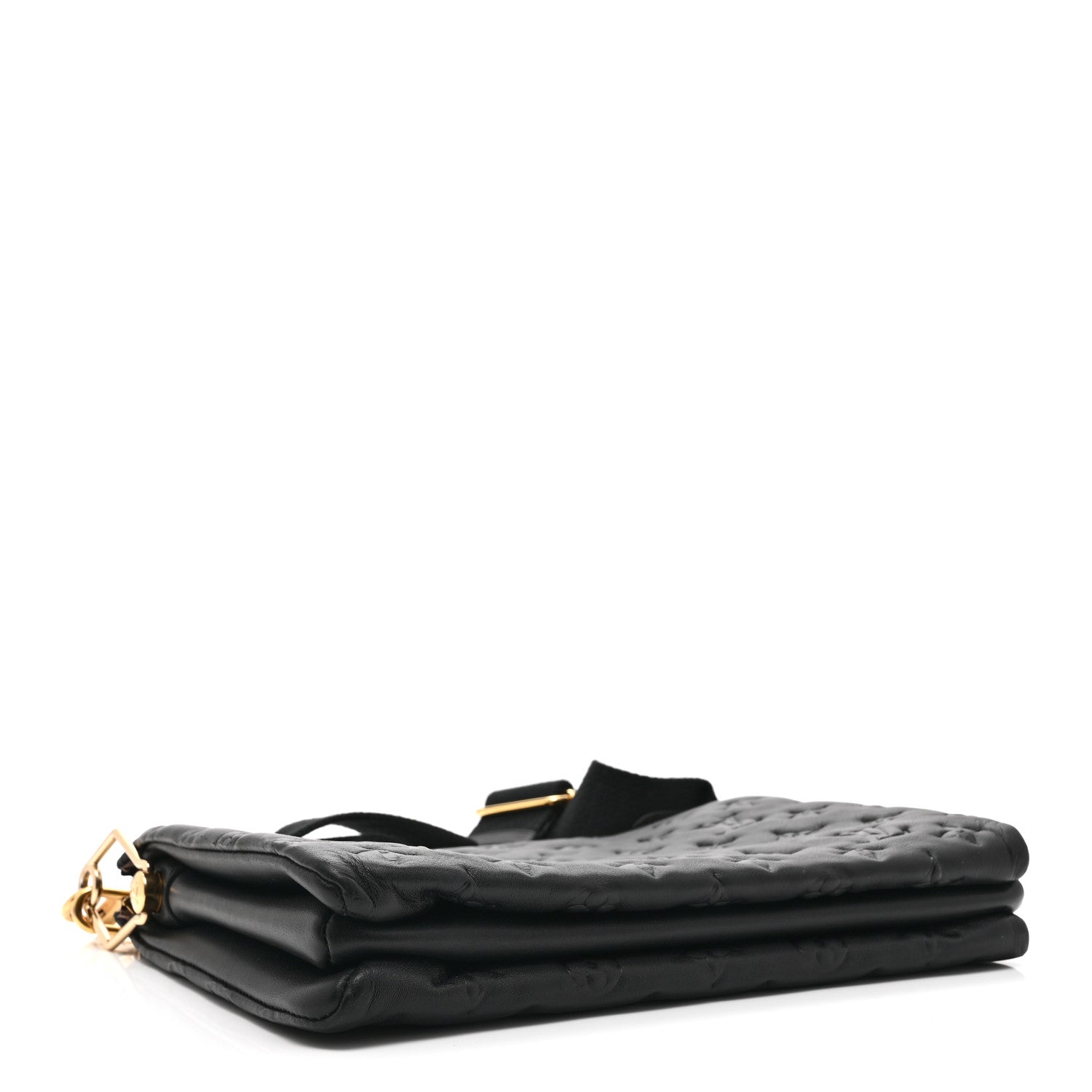 Lambskin Embossed Monogram Coussin PM Black