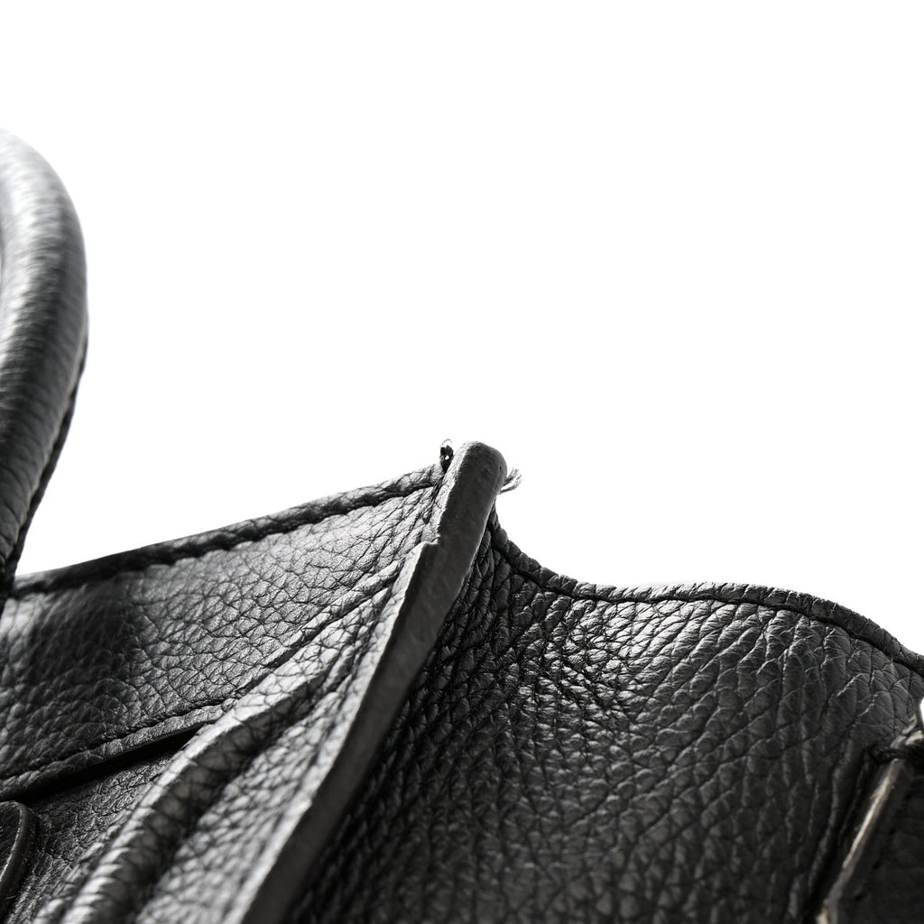 Drummed Calfskin Nano Luggage Black