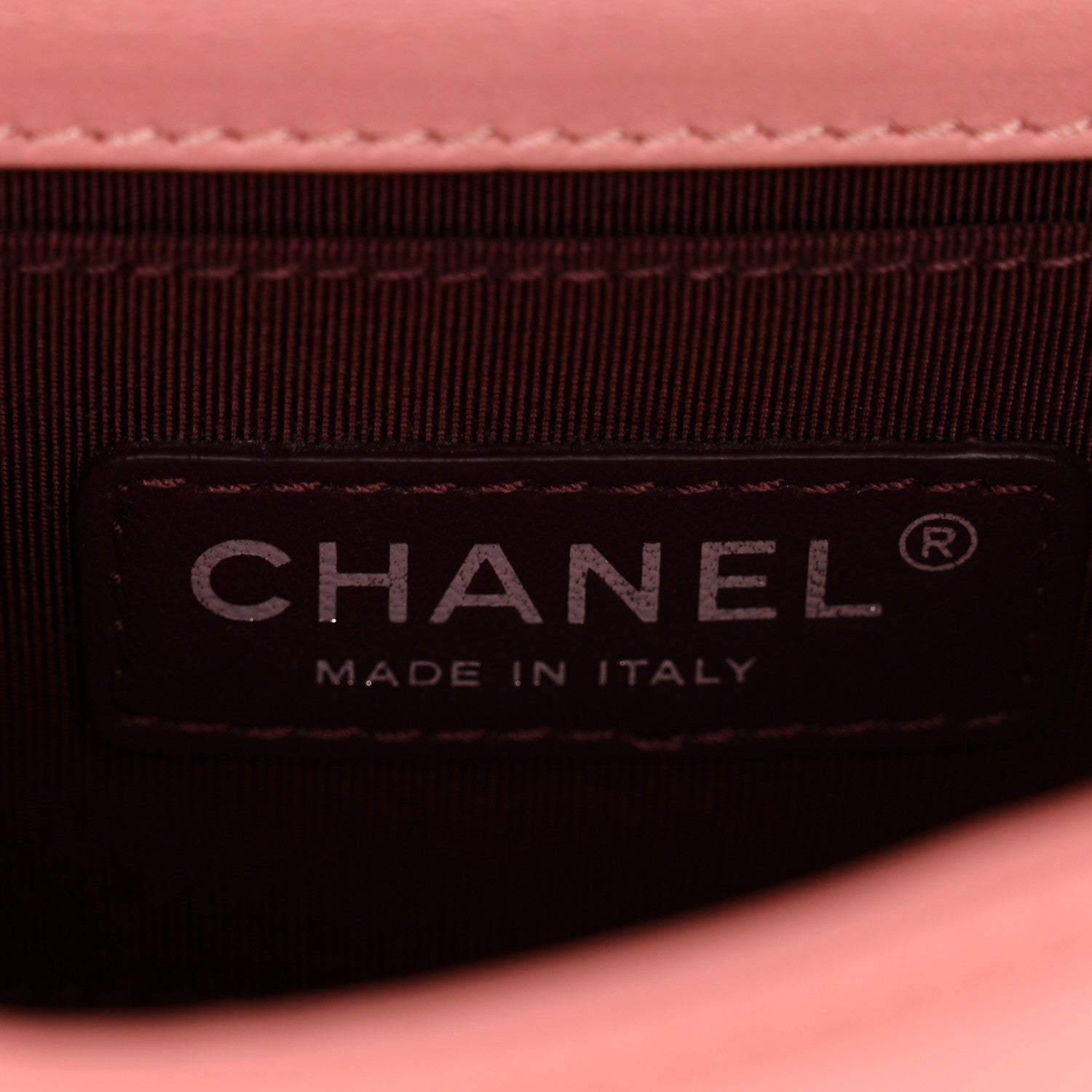 Lambskin Plexiglass Boy Brick Flap Pink