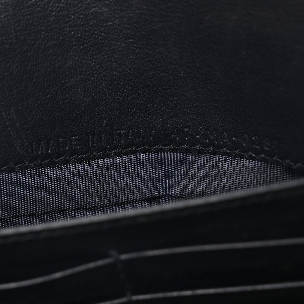 Oblique Saddle Chain Long Wallet  Blue