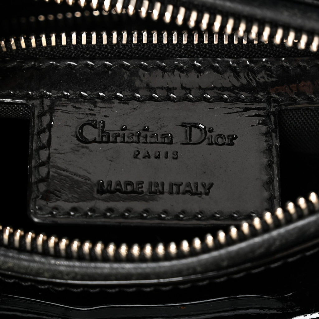 Patent Cannage Medium Lady Dior Black