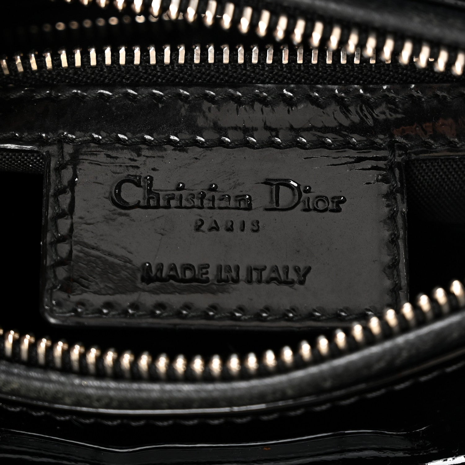 Patent Cannage Medium Lady Dior Black